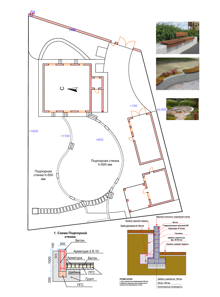 Террасирование. Подпорные стенки